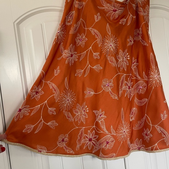 Talbots Orange A-Line Mini Skirt Casual Resort Wear - Picture 2 of 5
